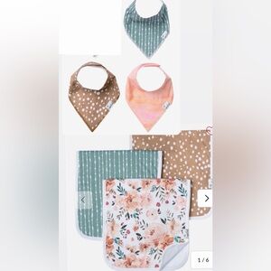 Copper Pearl burp cloths and bibs bundle